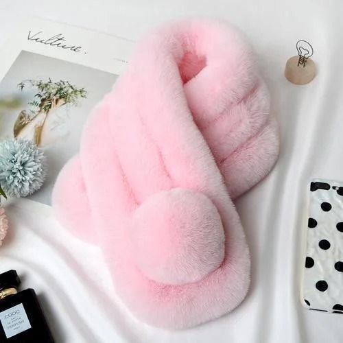 Luxurious Women's Rabbit Fur Winter Scarf – Soft, Warm & Stylish