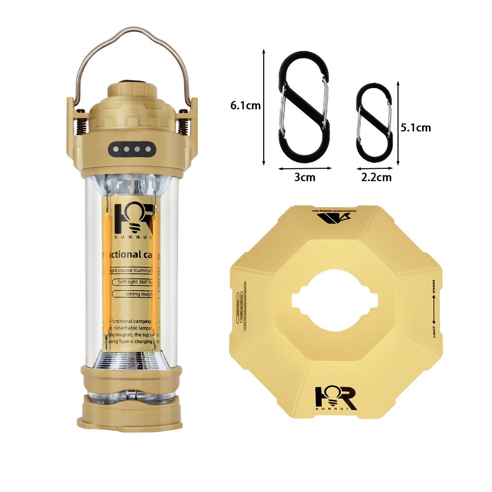 DOTWISE Retro LED Camping Lantern with 3000mAh Rechargeable Battery