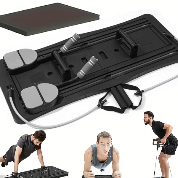 Pilates Reformer Pushup Board – Non-Slip Foldable Abdominal Workout & Fitness Abs Roller Machine