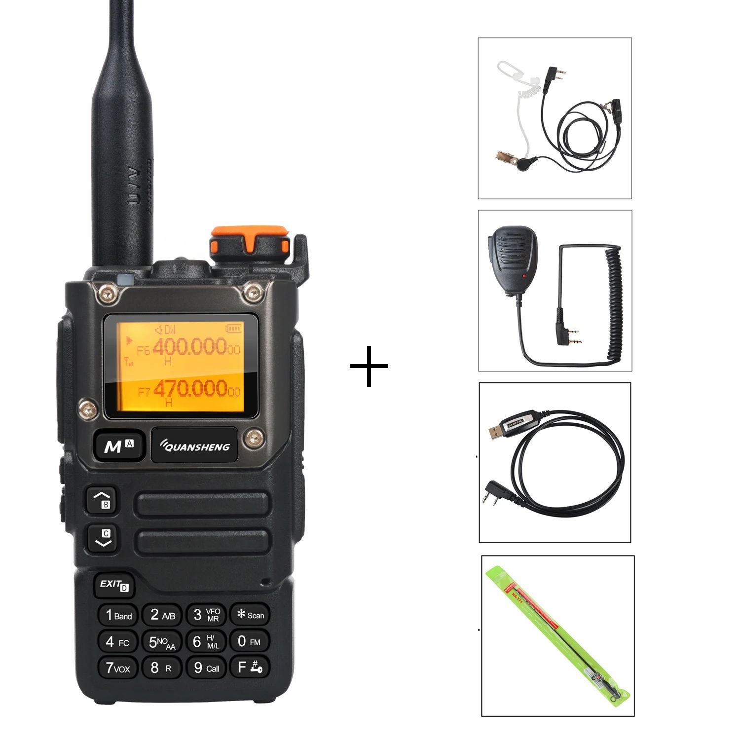 Quansheng UV-K5(8) Multi-Band Two-Way Radio with Air Band Receive, DTMF & Fast Frequency Scan
