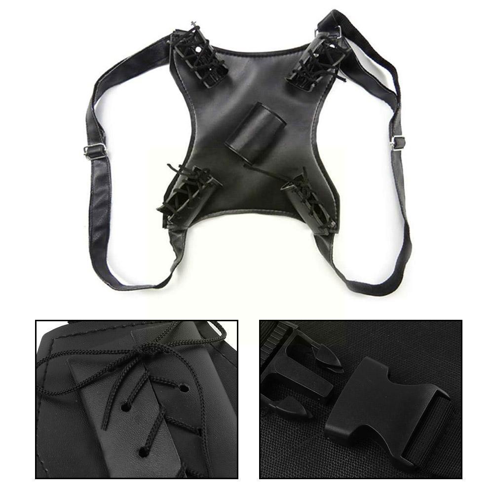 Katana Sword Strap Leather Belt, Two Scabbard PU Leather Strap for Sword Holder
