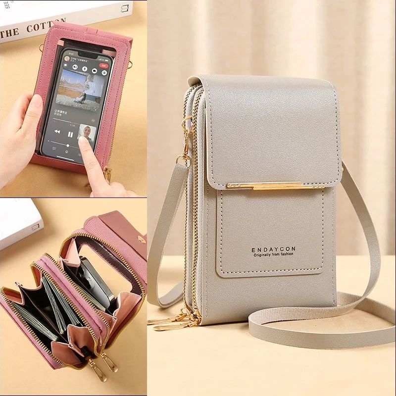 Touch Screen Phone Crossbody Bag Womens Card Holder Shoulder Bag
