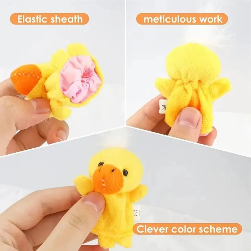 Plush Cartoon Finger Puppet Set