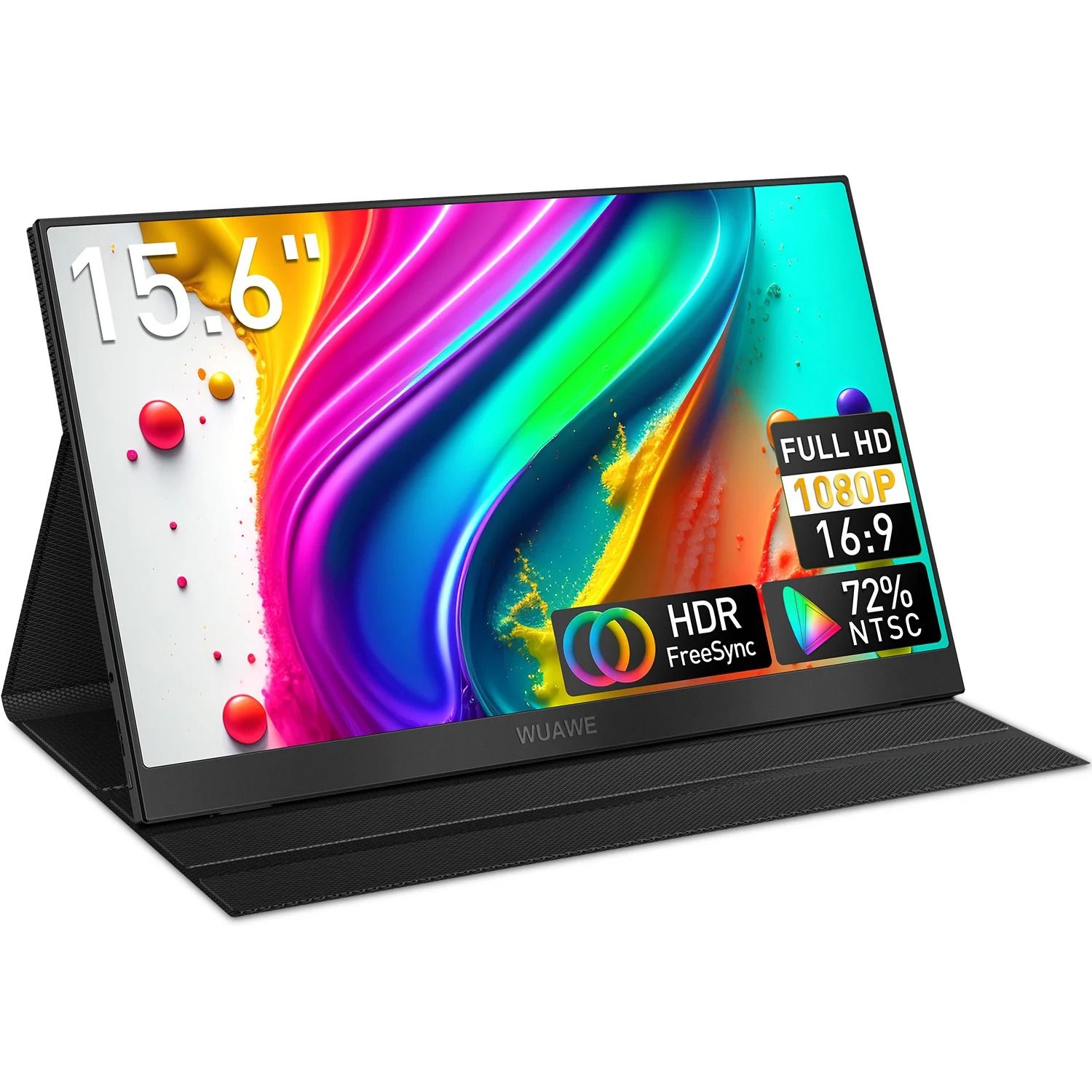 15.6 Inch Portable 1080P HDR Monitor with USB-C and HDMI Connectivity