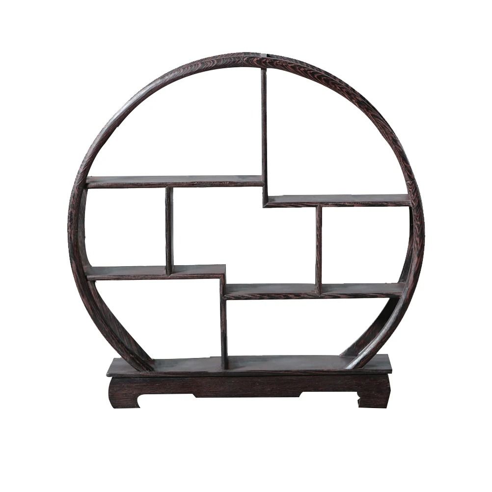 Solid Wood Display Shelf Rosewood Vintage Stand for Room Restaurant Teahouse Storage