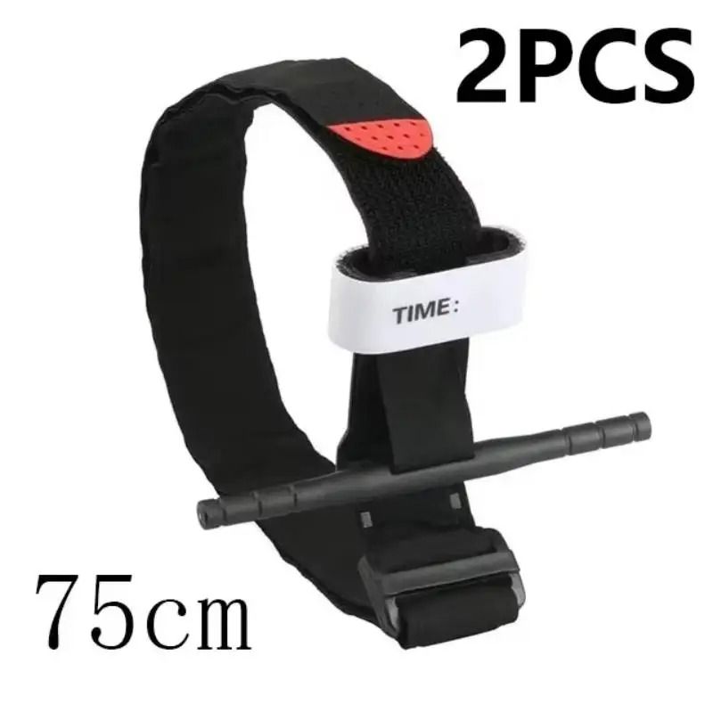 2PCS Tactical Medical Tourniquet – Professional Red Tip Emergency Belt for Outdoor Exploration & Combat