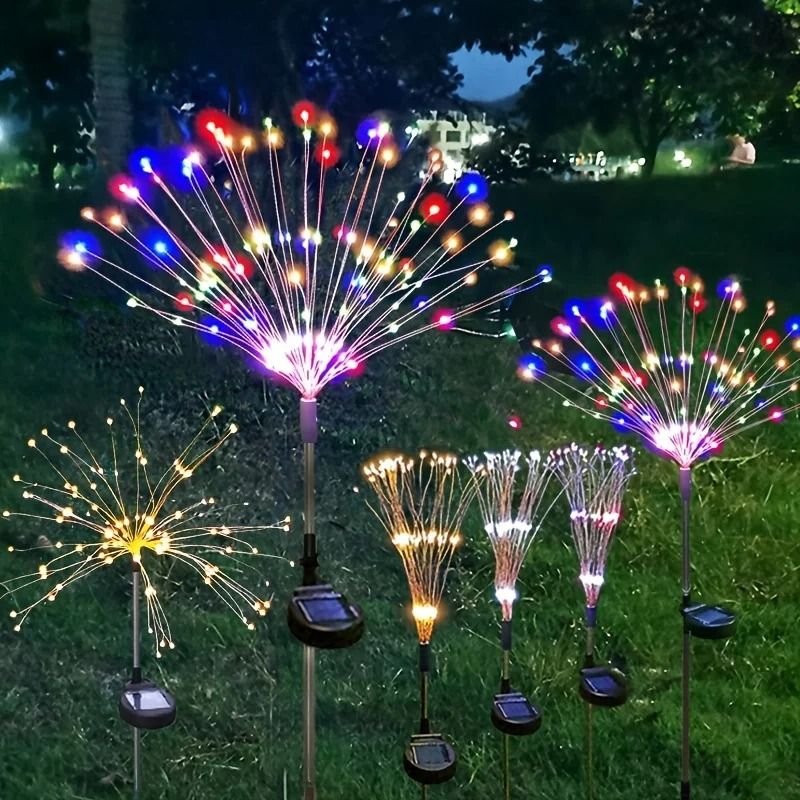 Solar Fireworks Lights Outdoor Decorative Garden Lights for Patio, Holiday, and Event Decor