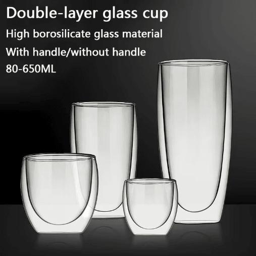 Transparent Heat-Resistant Glass Tumbler Creative Coffee Whiskey and Cocktail Mug