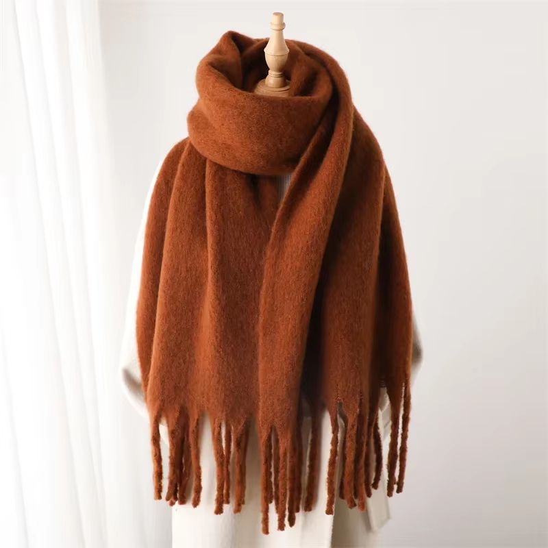 CozyLux Women's Winter Scarf – Cashmere Feel Pashmina Wrap with Tassels