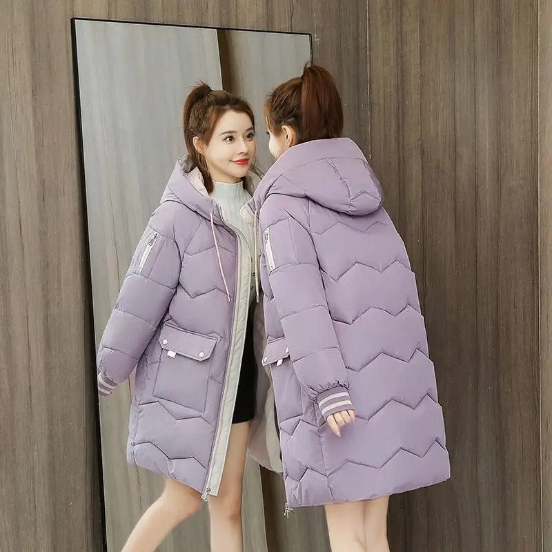 Winter Women Jacket Coats Long Parkas Female Down Cotton Hooded Overcoat - ladies overcoat - female overcoats