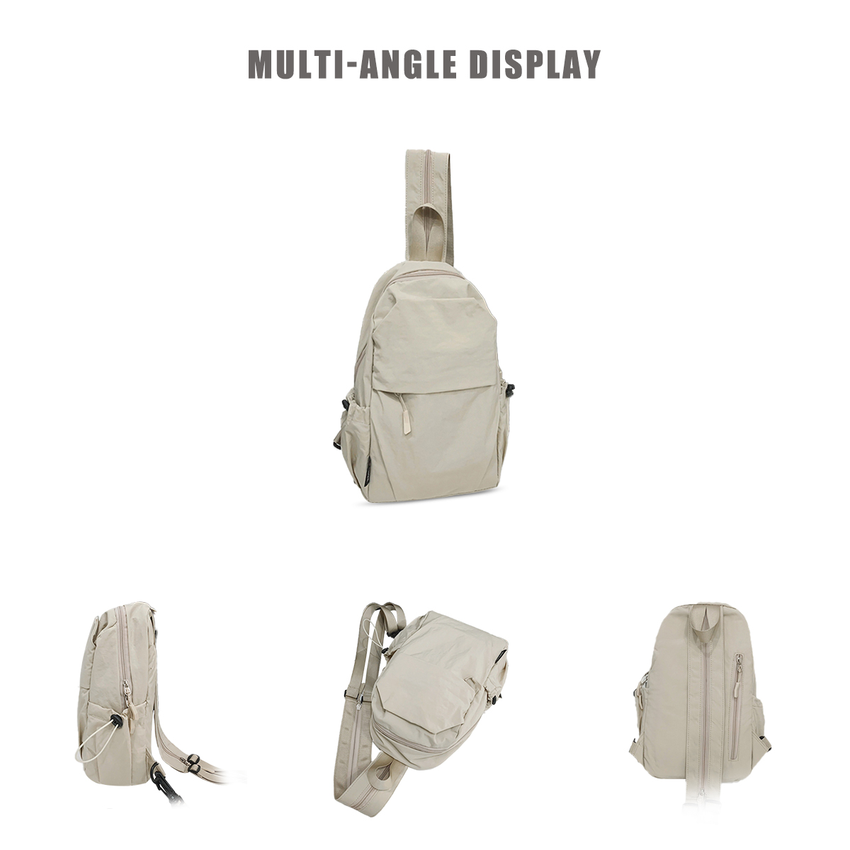 Lightweight Hiking Sling Bag for Men & Women with USB Charging Port & RFID Blocking