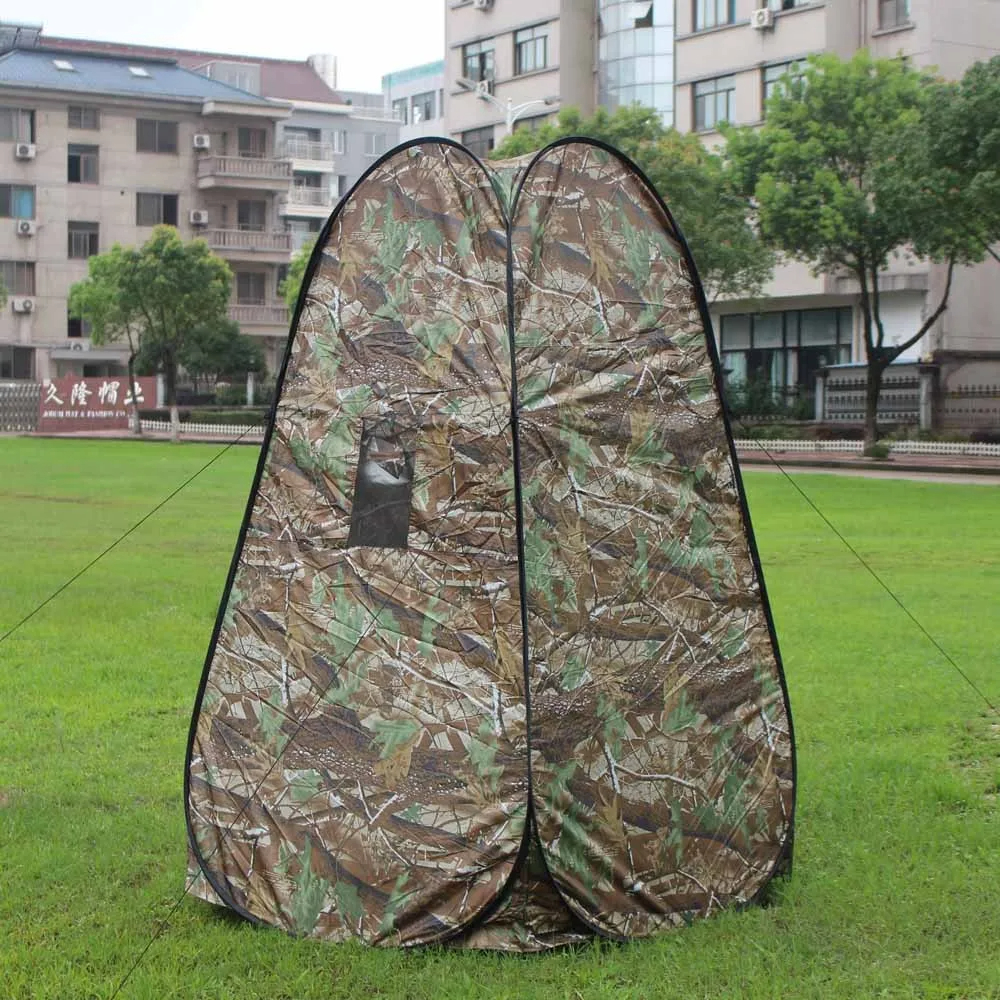 Camouflage Pop Up Privacy Tent Portable Shower, Toilet, and Changing Tent for Outdoor Adventures