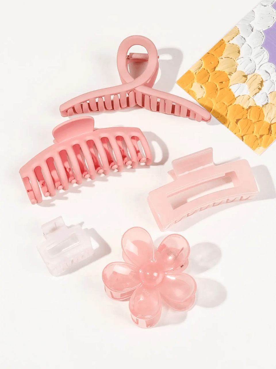 FlexiHold Mixed Shape Strong Grip Hair Claw Clips Set