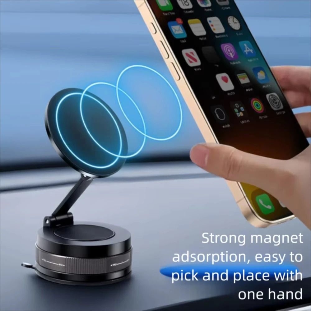 Vacuum Magnetic Phone Holder with Adjustable Suction Cup Stand