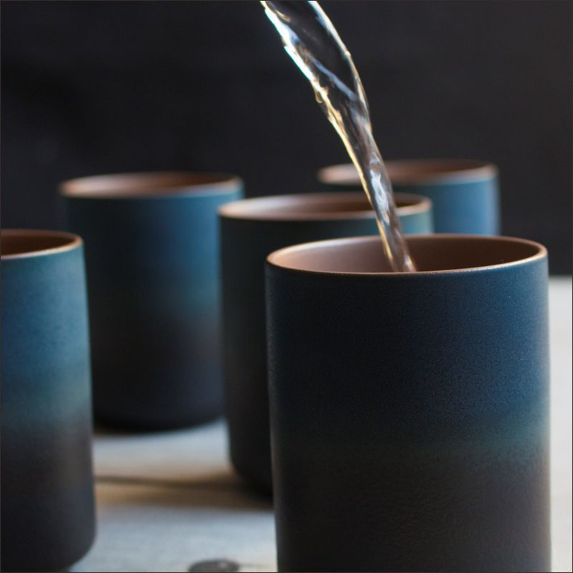 Ceramic Mug Retro Gradient Stoneware Coffee Tea Cup