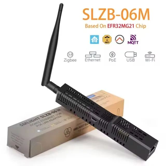 SMLIGHT SLZB-06 Zigbee Adapter with Ethernet, USB, WiFi & PoE – Compatible with Zigbee2MQTT, ZHA, Home Assistant