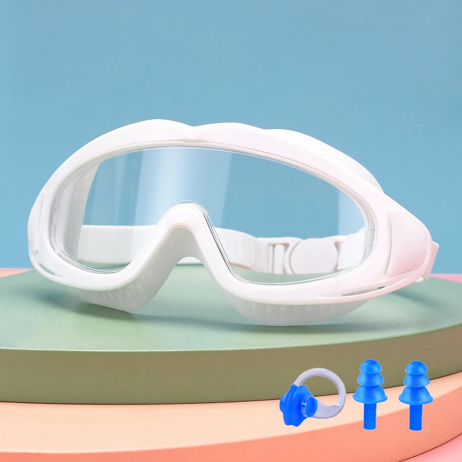 Kids Swimming Goggles Anti Fog UV Protection Wide View Waterproof Pool Glasses