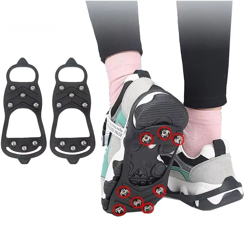 8-Tooth Ice Gripper Spike for Shoes Winter Outdoor Anti-Slip Crampon