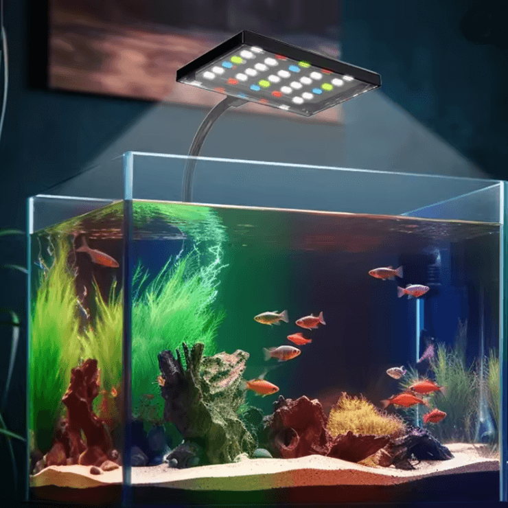 USB Aquarium LED Light Full Spectrum Plant Grow Lamp with Adjustable Brightness and Timer