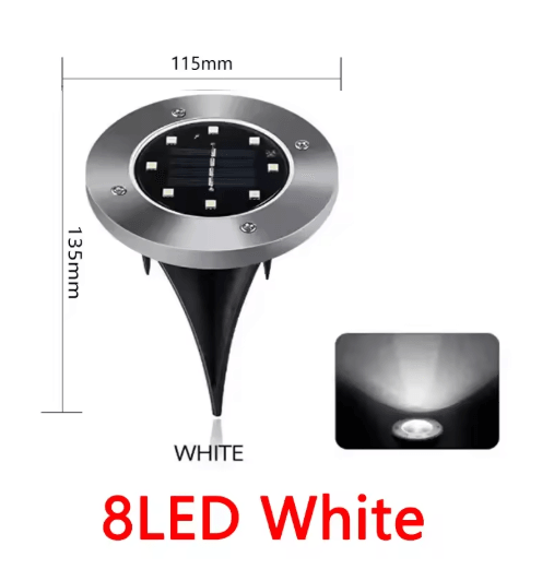 LED Solar Ground Lights – Waterproof Buried Solar Disk Lights for Garden & Pathway