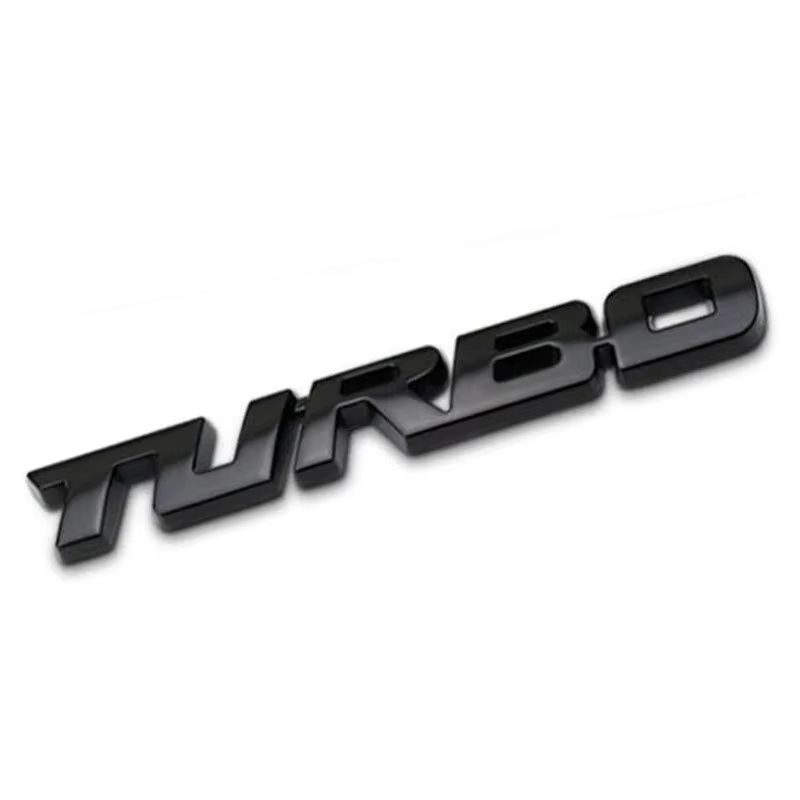 Metal 3D Turbocharged Car Badge Sticker, Universal Car Modification Emblem