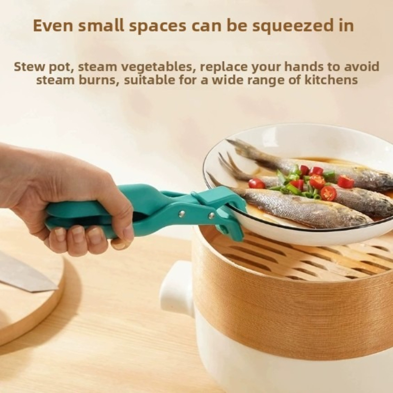High temperature resistant scald clamp, silicone tray holder slip, multi functional anti scald clamp bowl