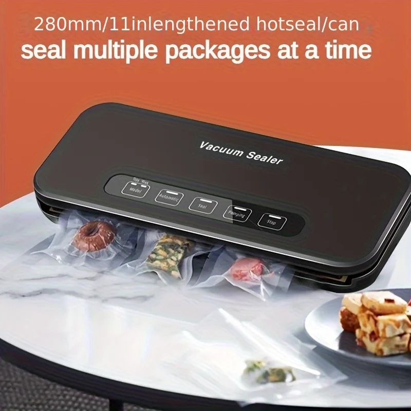 Automatic Vacuum Sealer Machine for Food Storage – Compact Household Food Preservation System