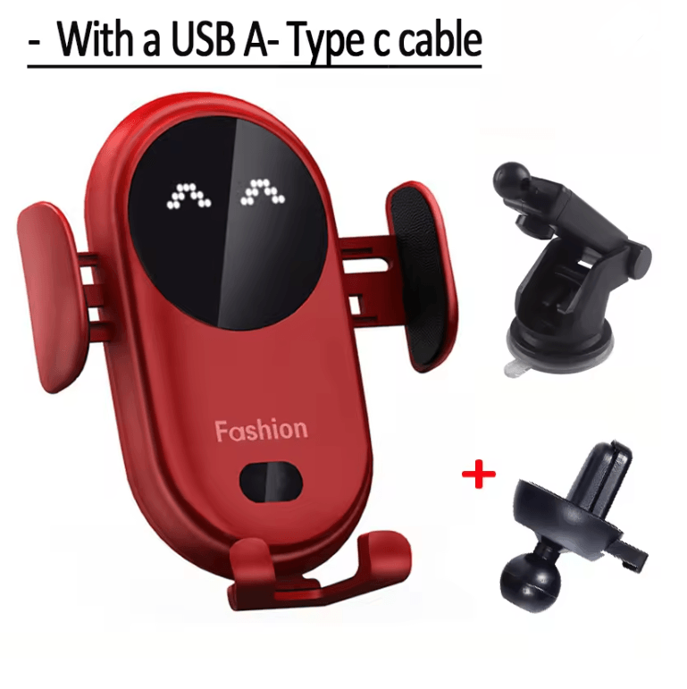 30W Fast Wireless Car Charger with Automatic Phone Mount