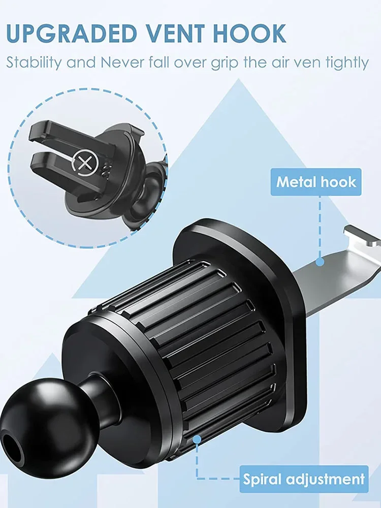 Ultimate Gravity Car Phone Holder Secure Hook Air Vent Mount for Hands-Free Driving