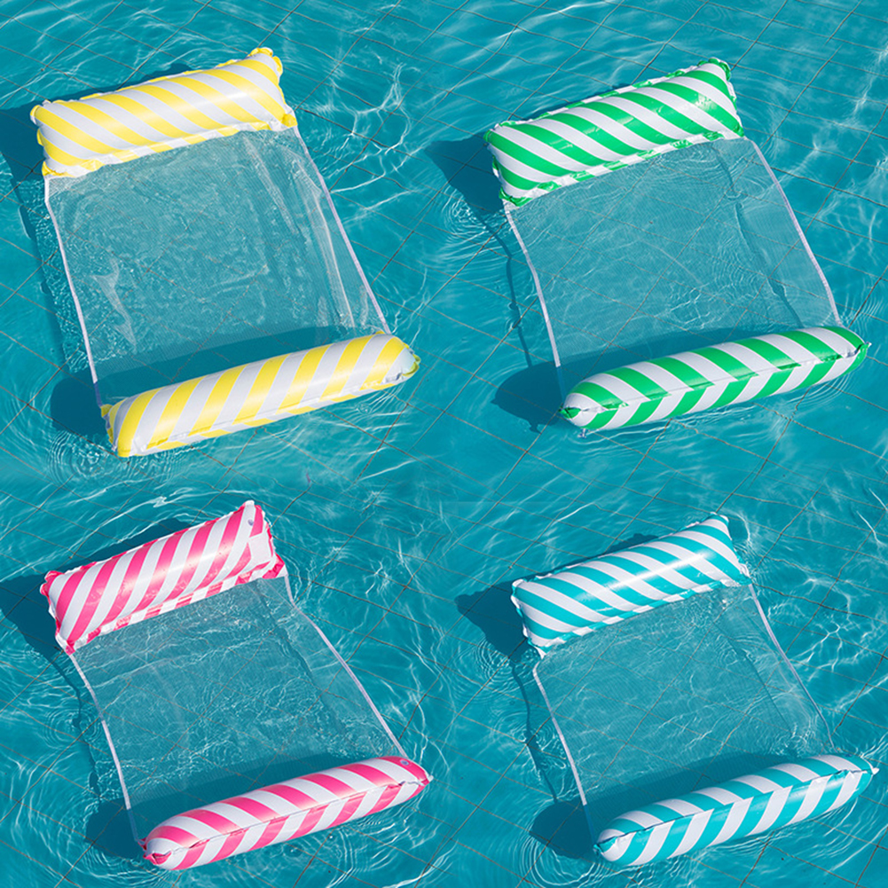Water Hammock Pool Float Foldable Inflatable Pool Lounger for Adults