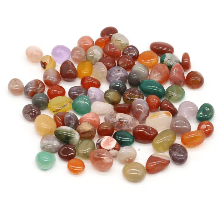 Colorful Rain Flower Stone Pebbles – Natural Decorative Beads for Crafts & Home Decor