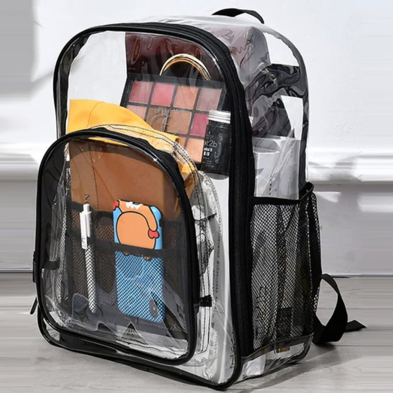 Waterproof Transparent Backpack Large Capacity School Travel Bag