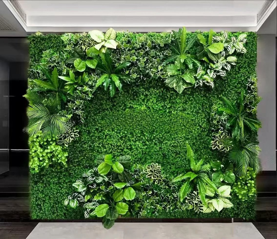 Artificial Greenery Hedge Grid (16x47 in) – Simulated Milan Eucalyptus Wall – Wedding Backdrop & Garden Privacy Decor