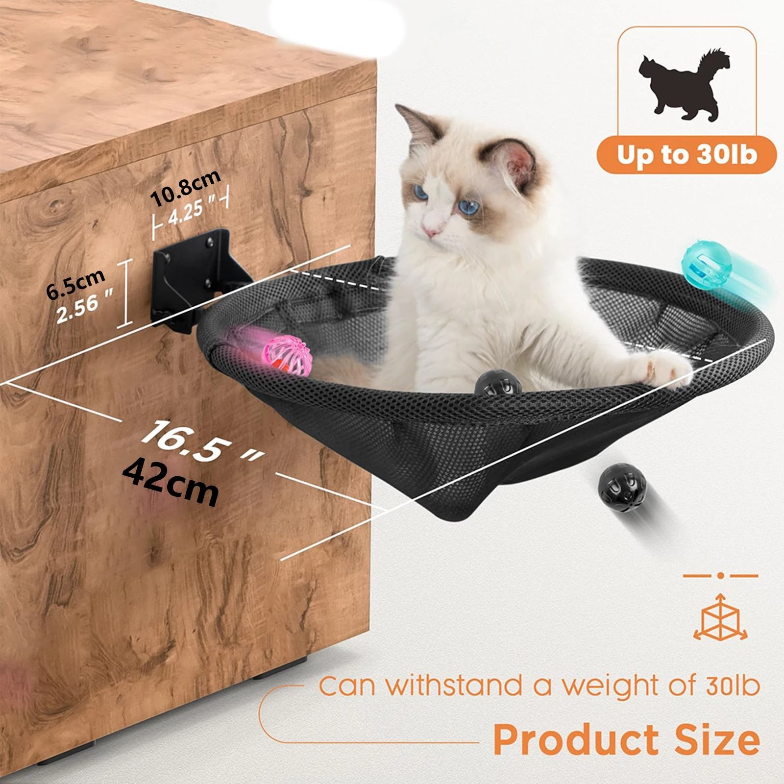 Foldable Wall-Mounted Breathable Cat Hammock