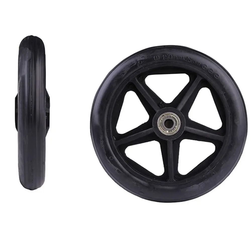 Heavy Duty Wheelchair Front Caster Wheel Solid Tire Replacement 6 7 8 Inch