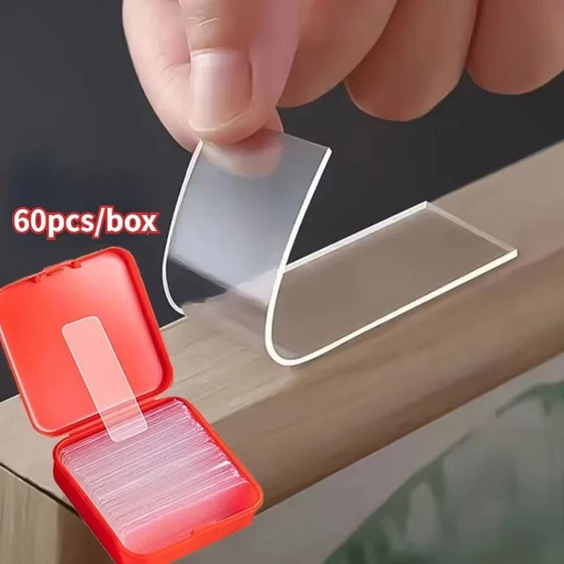 Double Sided Mounting Tape Waterproof Removable Reusable Wall Sticky Pads Set