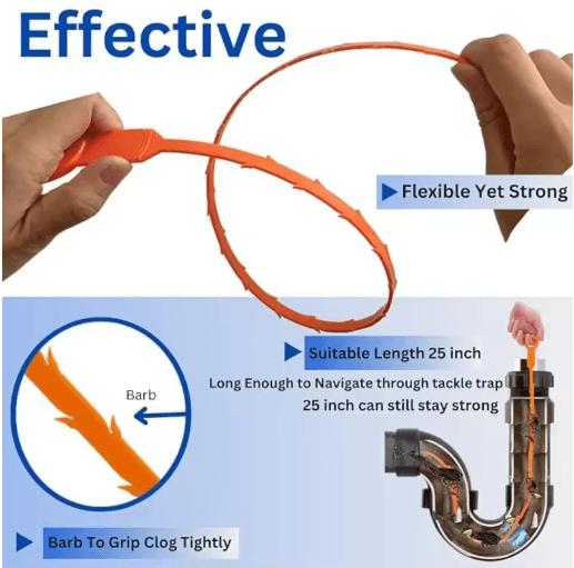 Pipe Dredging Brush Drain Cleaner Tool Bathroom Sink Hair Remover Hook
