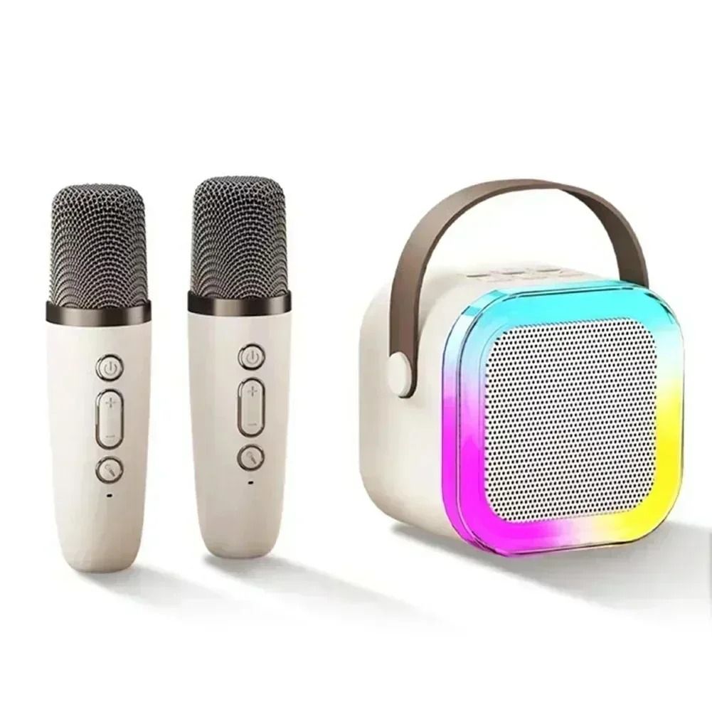 Mini Bluetooth Karaoke Speaker with Microphone and RGB Lights