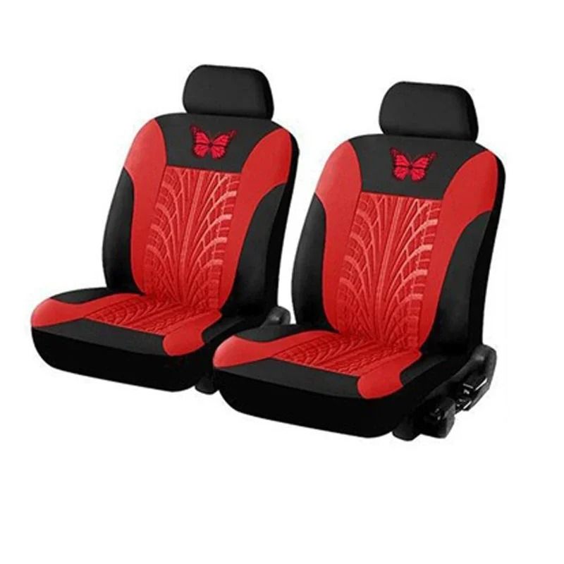 Universal Car Seat Cover Full Set with Butterfly Embroidery Design