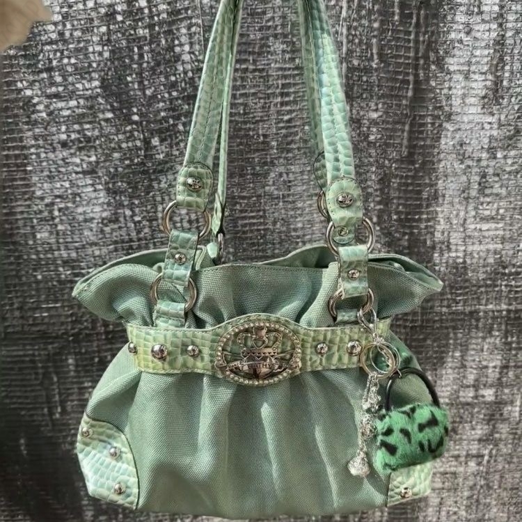 Retro Gothic Punk Underarm Bag Large Capacity Shoulder Handbag Backpack