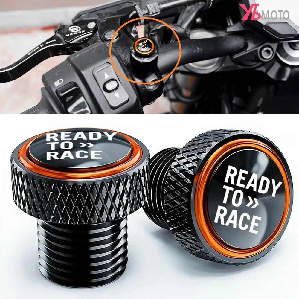 KTM Duke M10x1.25 Rear Mirror Hole Plugs | Decorative CNC Bolts for Duke 125, 390, 790, 890, 1290 & Adventure