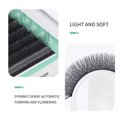 GLAMLASH 4D–5D W-Shaped Premade Volume Lash Extensions – Soft Faux Mink