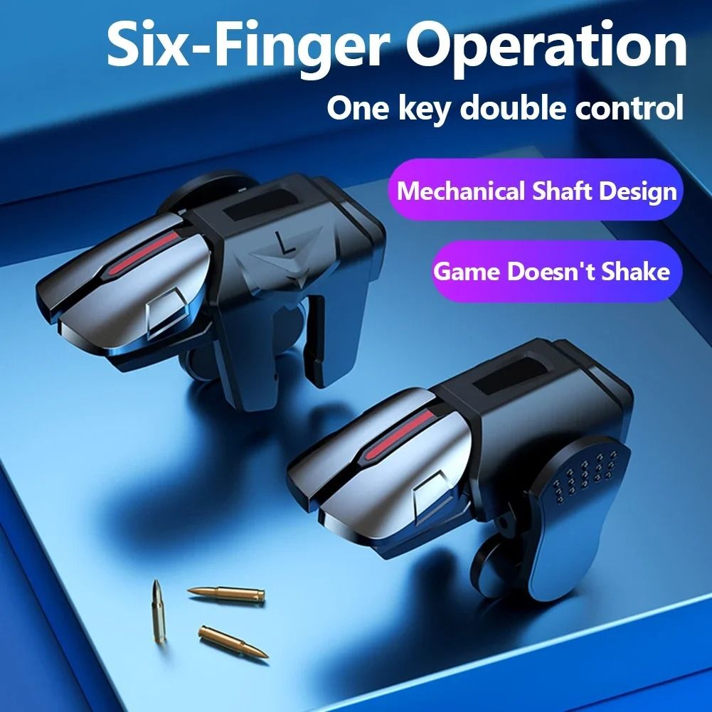 G21 Mobile Phone Game Trigger 6 Finger Aim Shooting Gamepad Joystick Controller