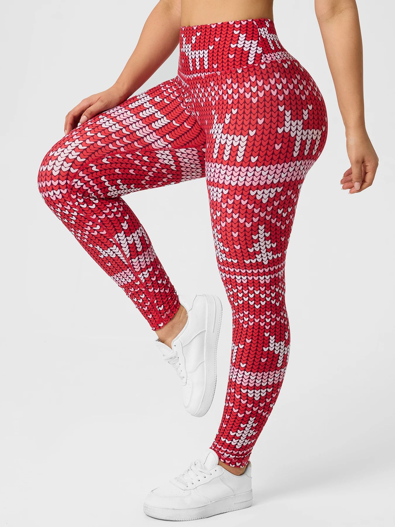 Christmas Print Hip Lifting Leggings