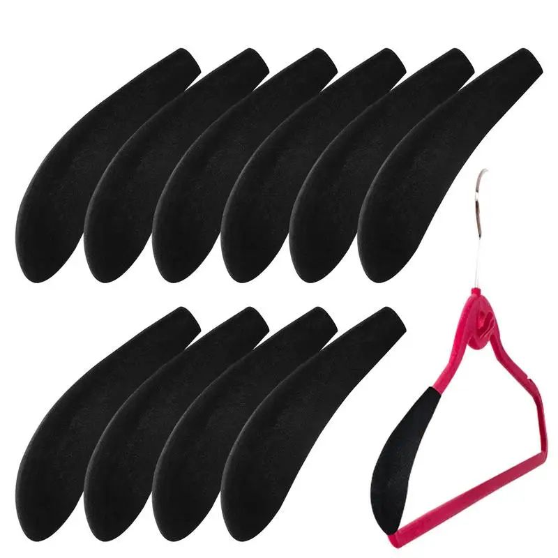 10pcs Velvet Hanger Shoulder Pads – No-Bump Sweater & Suit Hanger Protectors for Clothes Shape Support