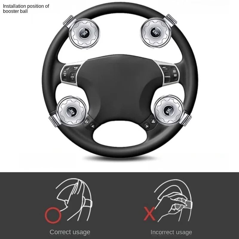 Car Steering Wheel Booster Knob with Spinner Handle Universal Fit