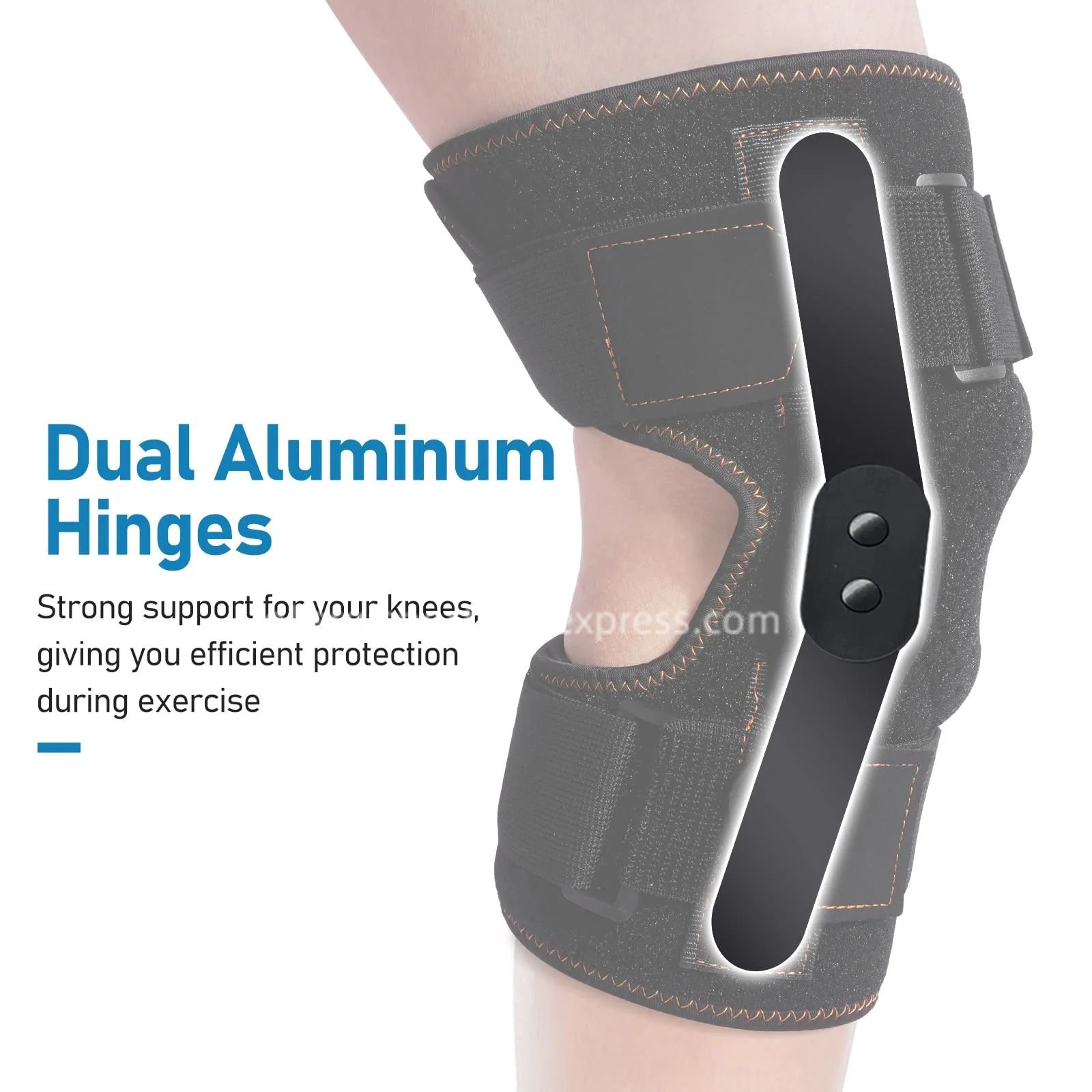 Dual Knee Brace Support with Open Patella Design for Arthritis and Sport Compression