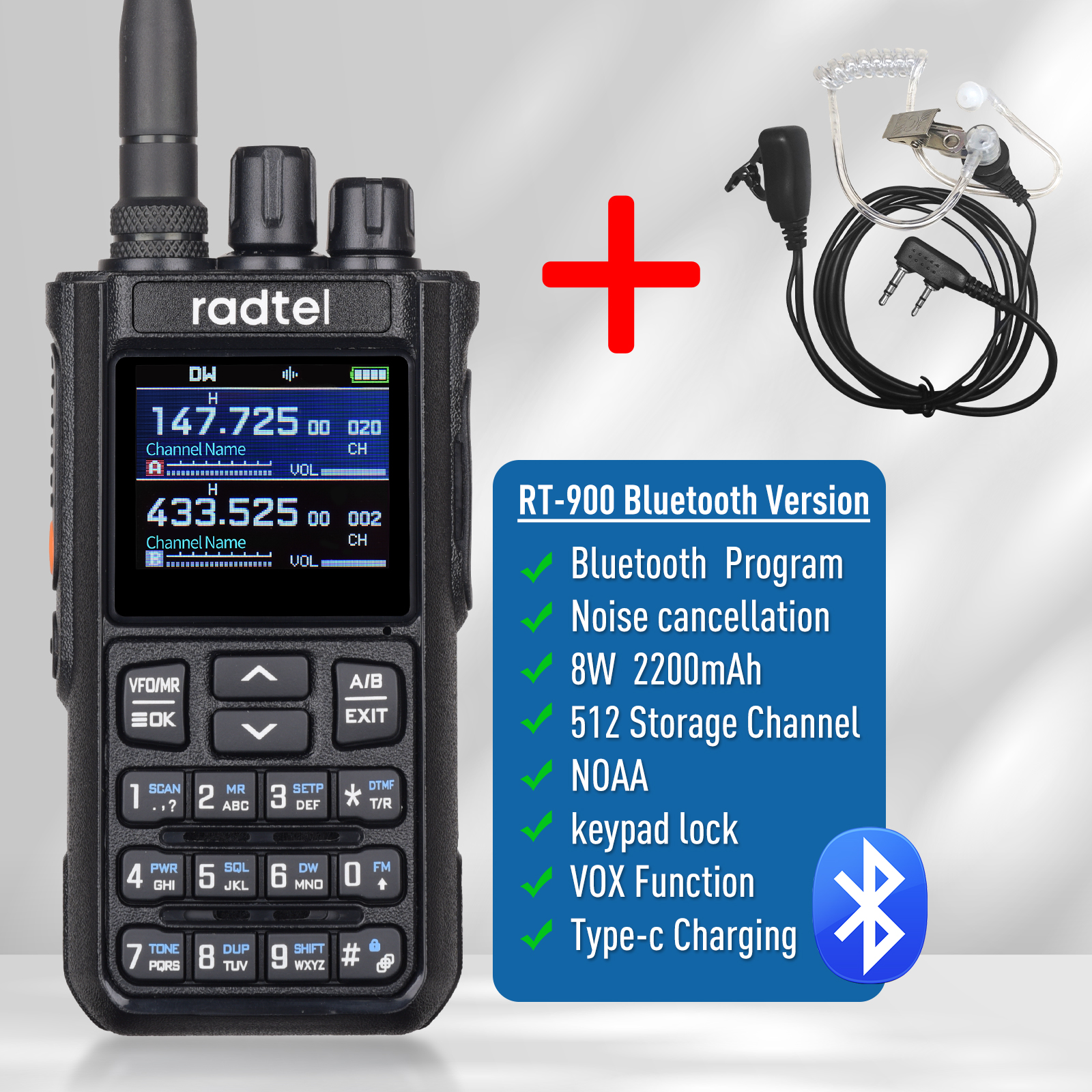 Radtel RT Full Band Ham Radio Walkie Talkie Aviation & NOAA Two Way Radio