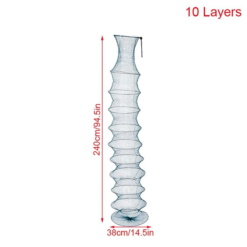Collapsible Nylon Fishing Net Bag Shrimp and Fish Cage