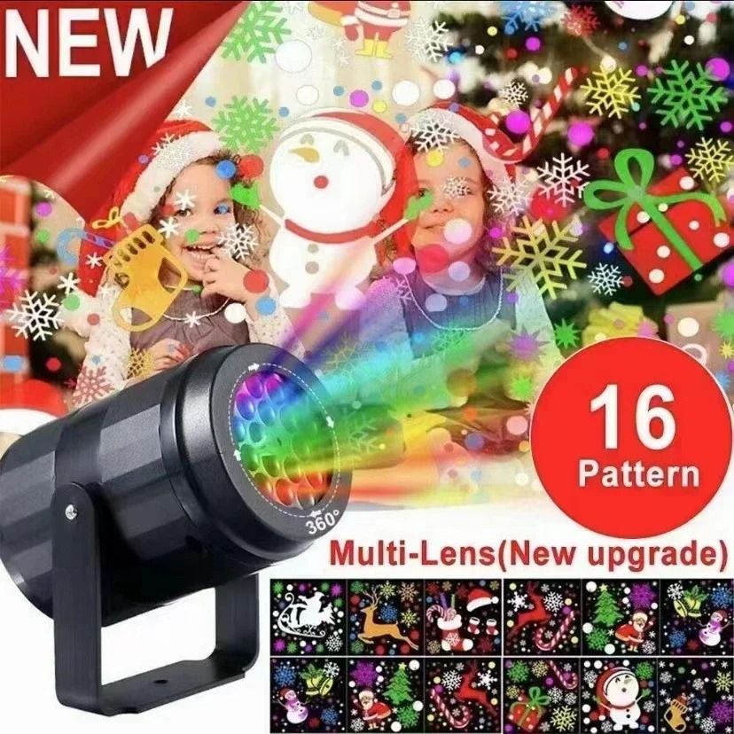 USB Powered Rotating Snowflake Christmas Projector